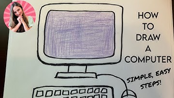 How to Draw a Desktop Computer Easy✏️🖥️ (Super Easy Tutorial for Beginners!)