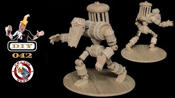 #42 DIY Miniature Beer Keg Golem & Beer Barrel Tutorial for D&D Tabletop Terrain RPG