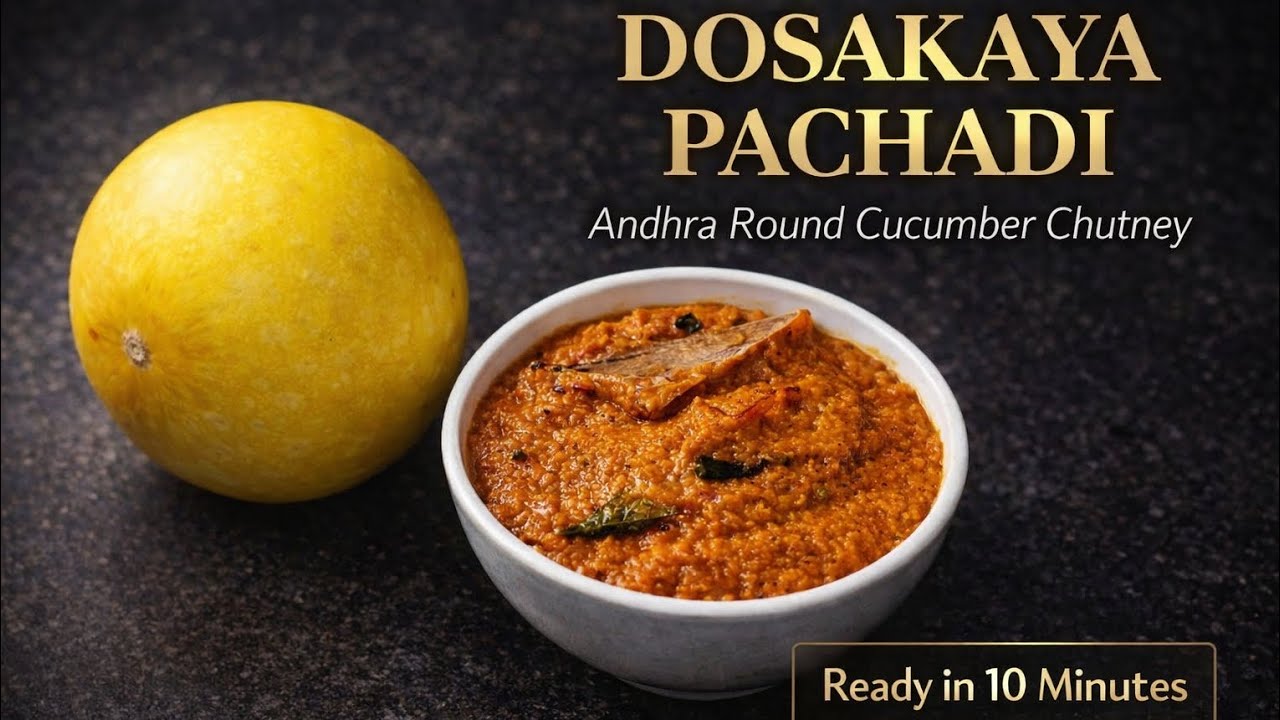 Round Cucumber Chutney Recipe | Must Try Andhra Special