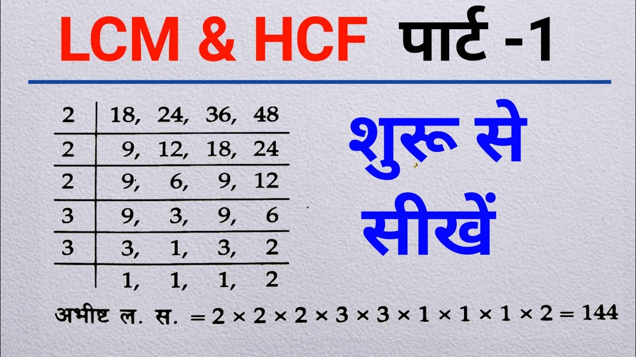 LCM & HCF PART - 1 | LCM और  HCF निकालना सीखें शुरुआत से