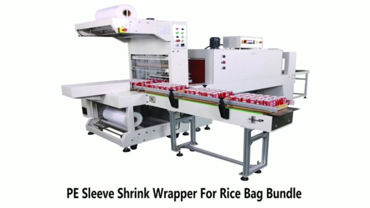 How To Use PE Sleeve Shrink Wrap For Rice Bags Bundle - YouTube