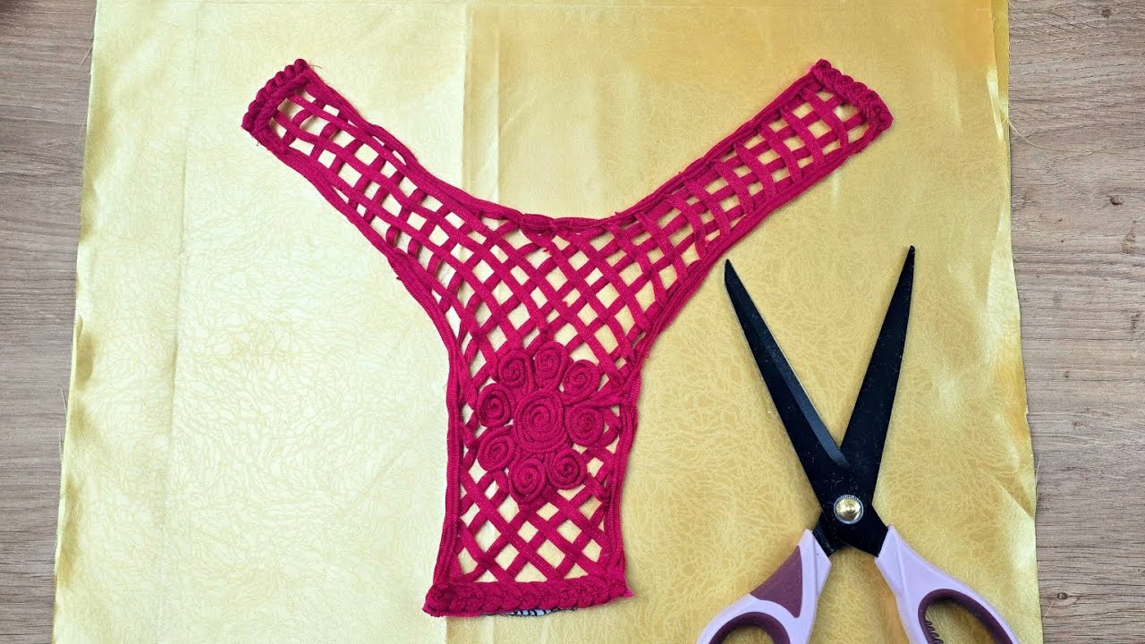 Look what I did with 3 pieces of shiny fabric 🤗😍👌💯