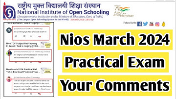 Nios March 2024 Practical Exam Your Comments | Task Is Helping (NIOS) #nios #april #practical