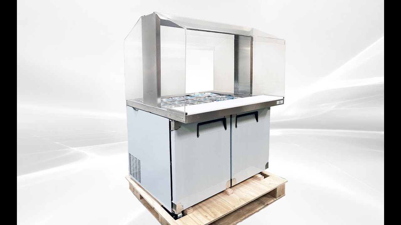 48 Ins Food Acrylic Cover Refrigerated Buffet Cold Table Salad display ...