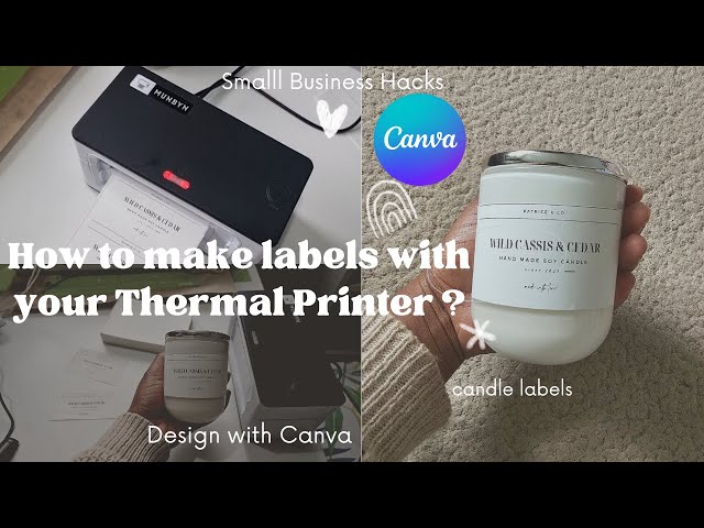 How to make your own CANDLE LABELS w/ Thermal Label Printer