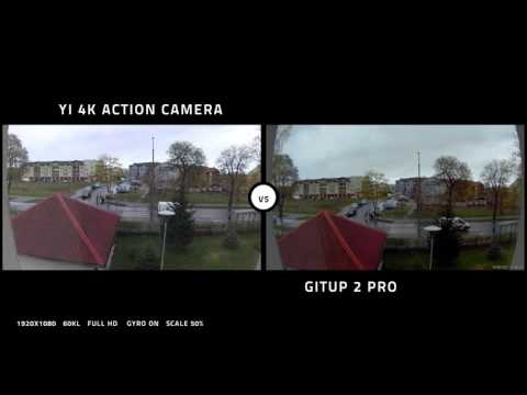 GitUp Git2 pro vs. Xiaomi Yi 4k 60fps 1920x1080 full hd gyro on wdr