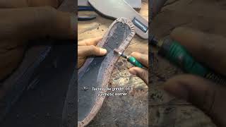 Die grinder: Testing rechargeable die grinder on leather. #tools  #dmleathercraft #diy