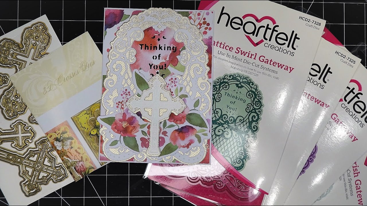 Anna Griffin "3D Cross" & Heartfelt Creations "Gateway" Dies Review & 5x7 Card Tutorial!
