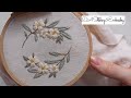 Easy Hand Embroidery white Flowers pattern|Hand embroidery for beginners