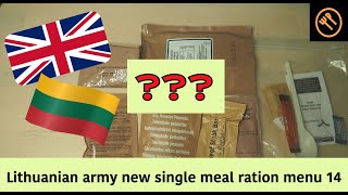 Lithuanian army new single meal ration menu 14