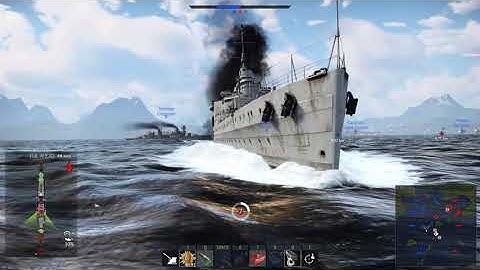 HMS Liverpool: Naval Action on Dev Server 2nd test ( War Thunder Red Skiers update)