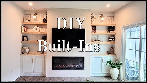 NEW! DIY BUILT-INS w/ FIREPLACE