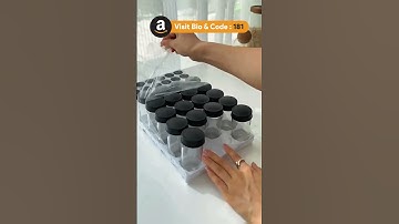 Draaibare kruidenrekorganizer | Kruidencarrousel met 18 glazen potten voor keukenopslag