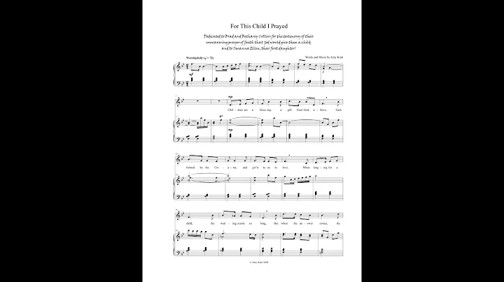 For This Child I Prayed by Amy Kent