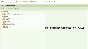 Video13  || How to edit Purchase Organization in SAP MM