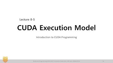 [MP] CUDA Execution Model (Introduction to CUDA Week1-5) / CUDA 강의