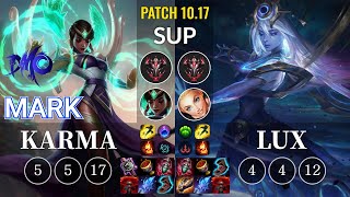 DMO Mark Karma vs Lux Sup - KR Patch 10.17