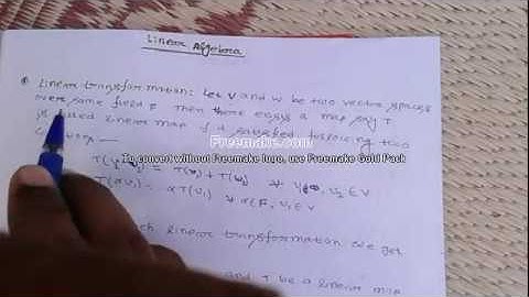 Linear Transformations and it