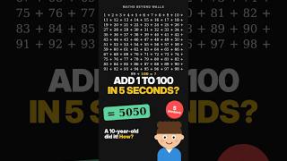 Gauss Sum 1 to 100 short