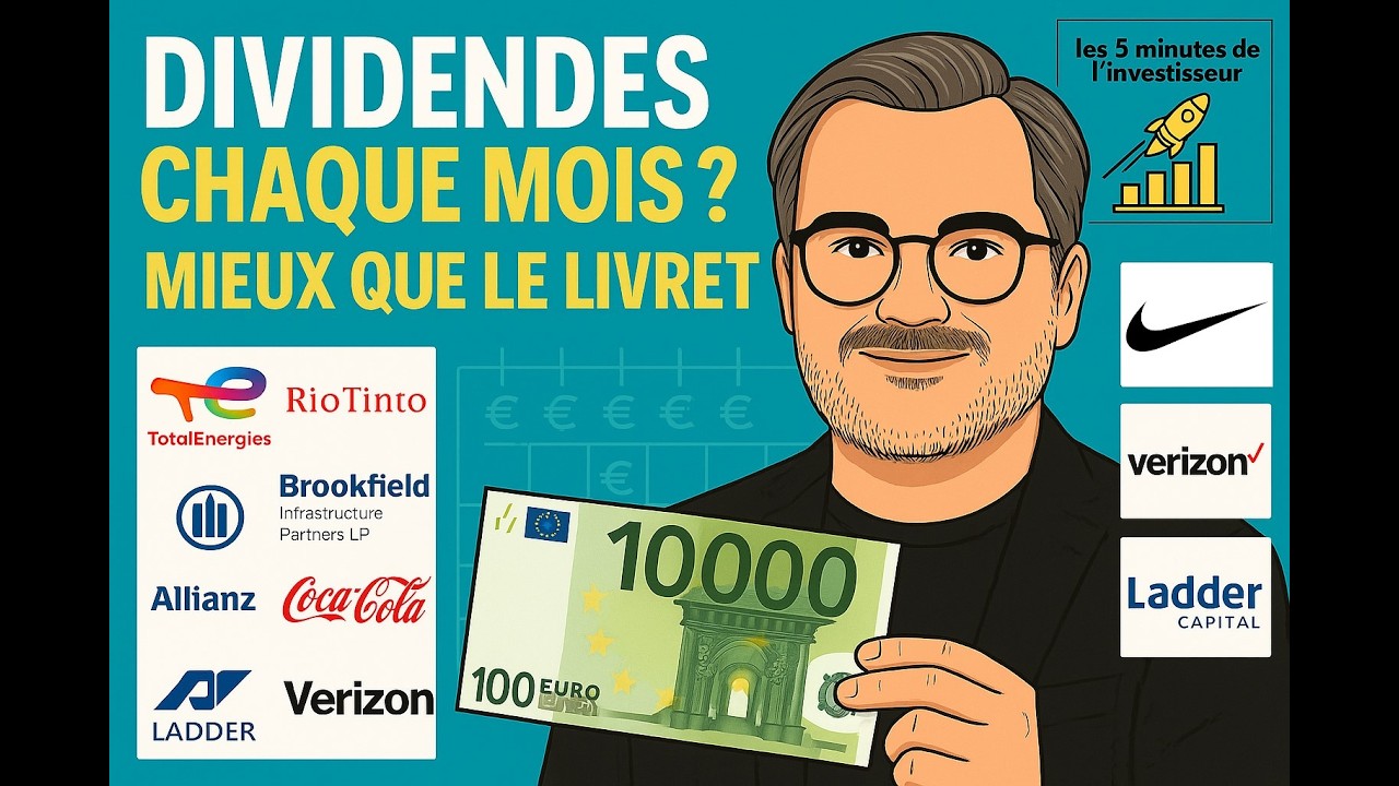 J’ai investi 10 000€ pour toucher des dividendes chaque mois ! Voici mon portefeuille 🔥