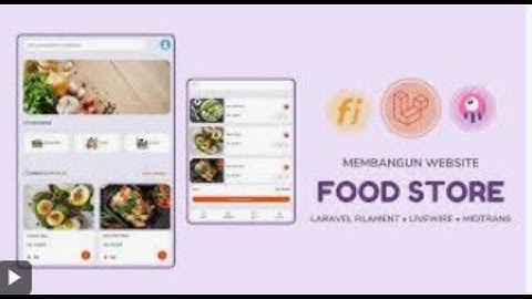 video demo | food-store laravel filament website -tugas