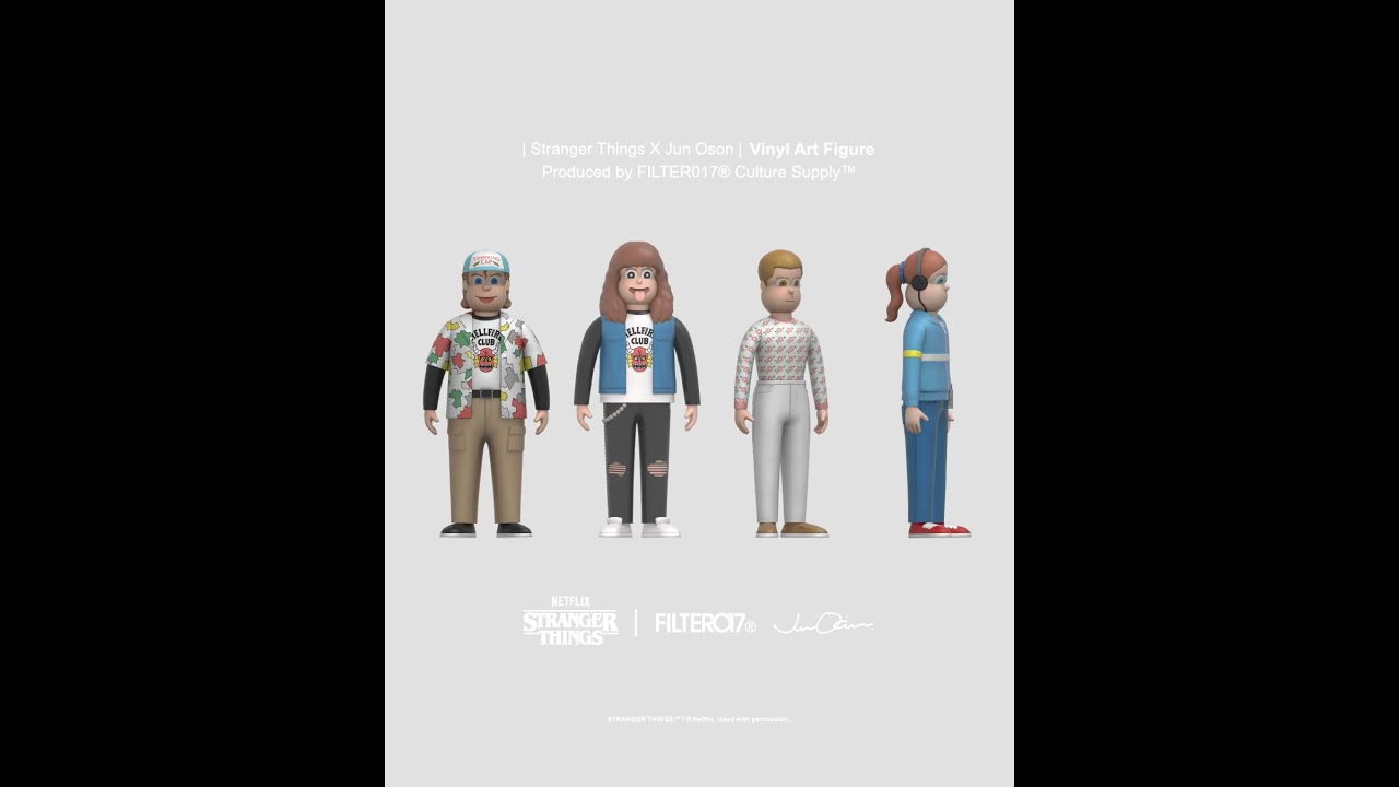 FILTER017® X Stranger Things X Jun OsonLimited Vinyl Art Figure 藝術軟膠3D經典造型設計公開