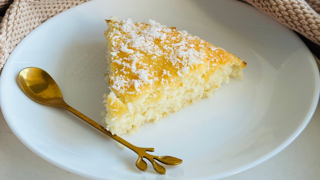 Сочный лимонный пирог! Без муки и сахара! очень быстро к чаю