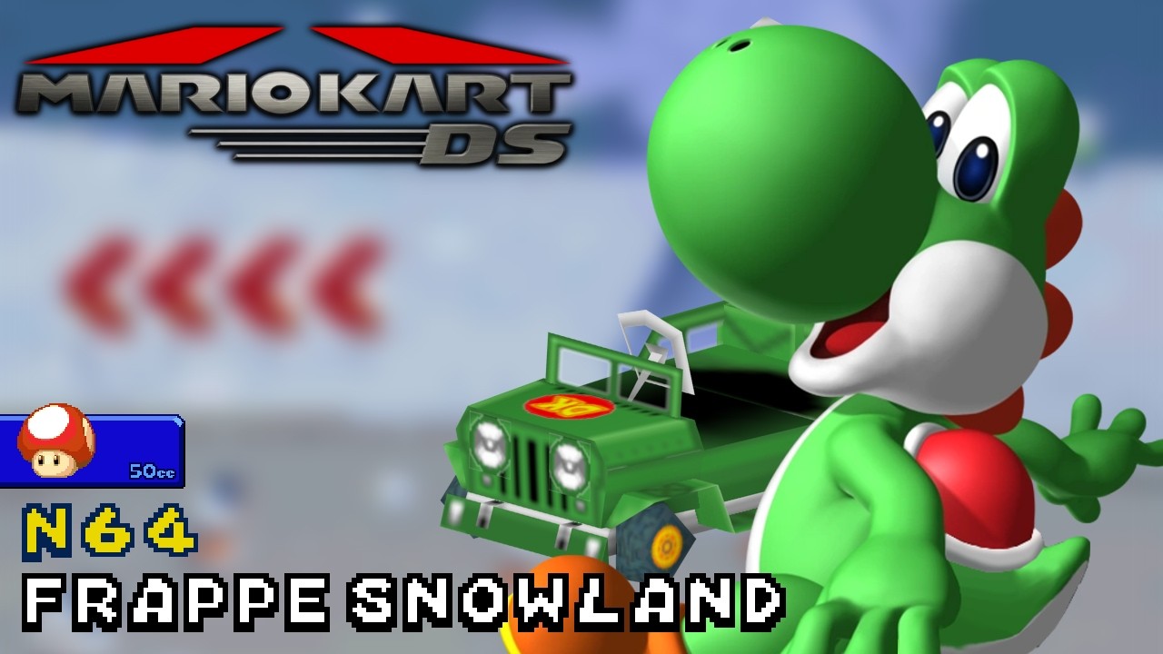 Mario Kart DS - 50cc - Yoshi - Wildlife - N64 Frappe Snowland | Ep