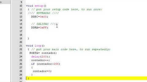 contador binario en arduino mega