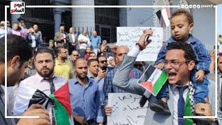 وقفة تضامنية للمحامين بالإسكندرية احتجاجا على القصف الإسرائيلى لمستشفى المعمدانى