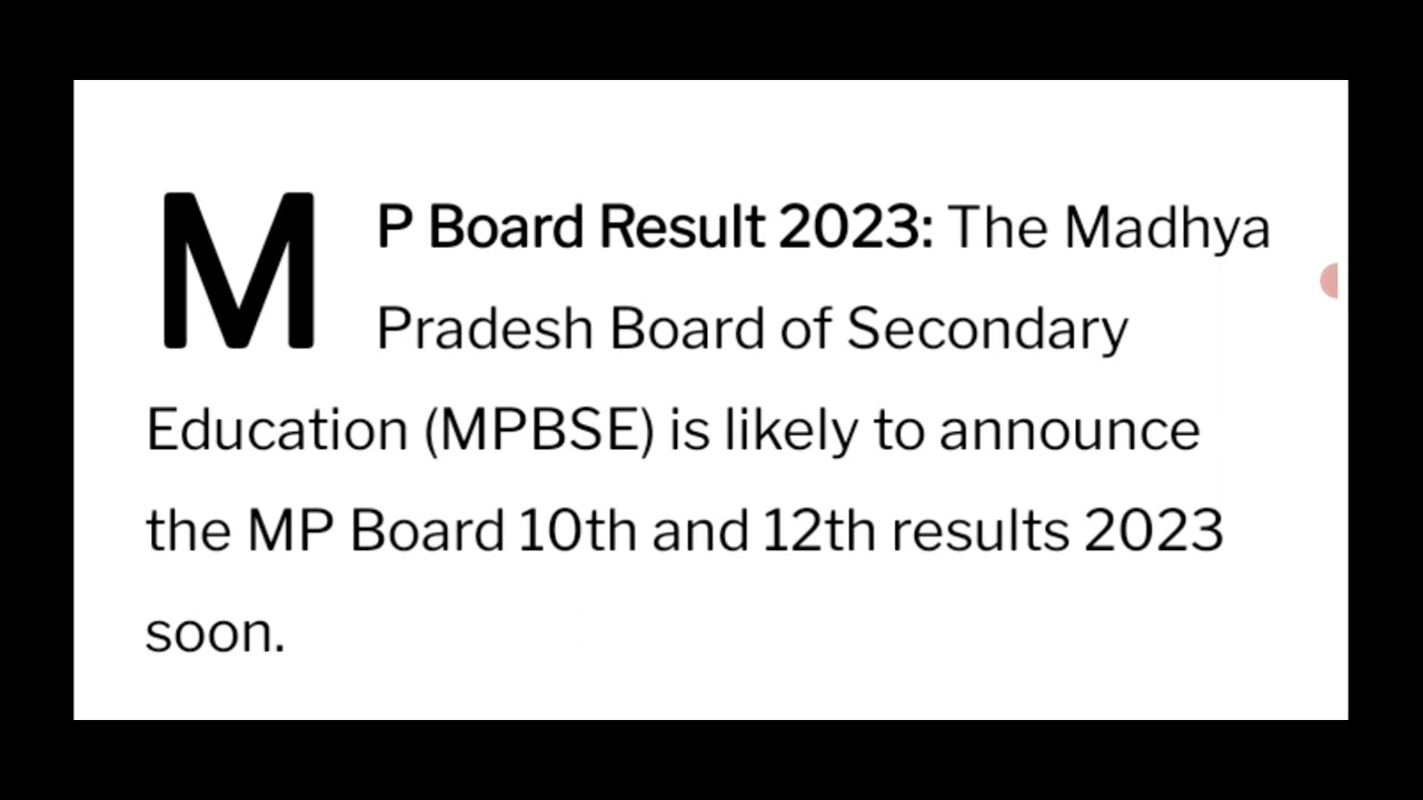mp board result 2023 kab aayega/mp board result 2023 date/