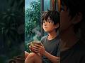 🌧️ Anime Boy Enjoying Rain by Window | Wooden House, Mango Tree View & Cozy Chai Monsoon Mood 4K