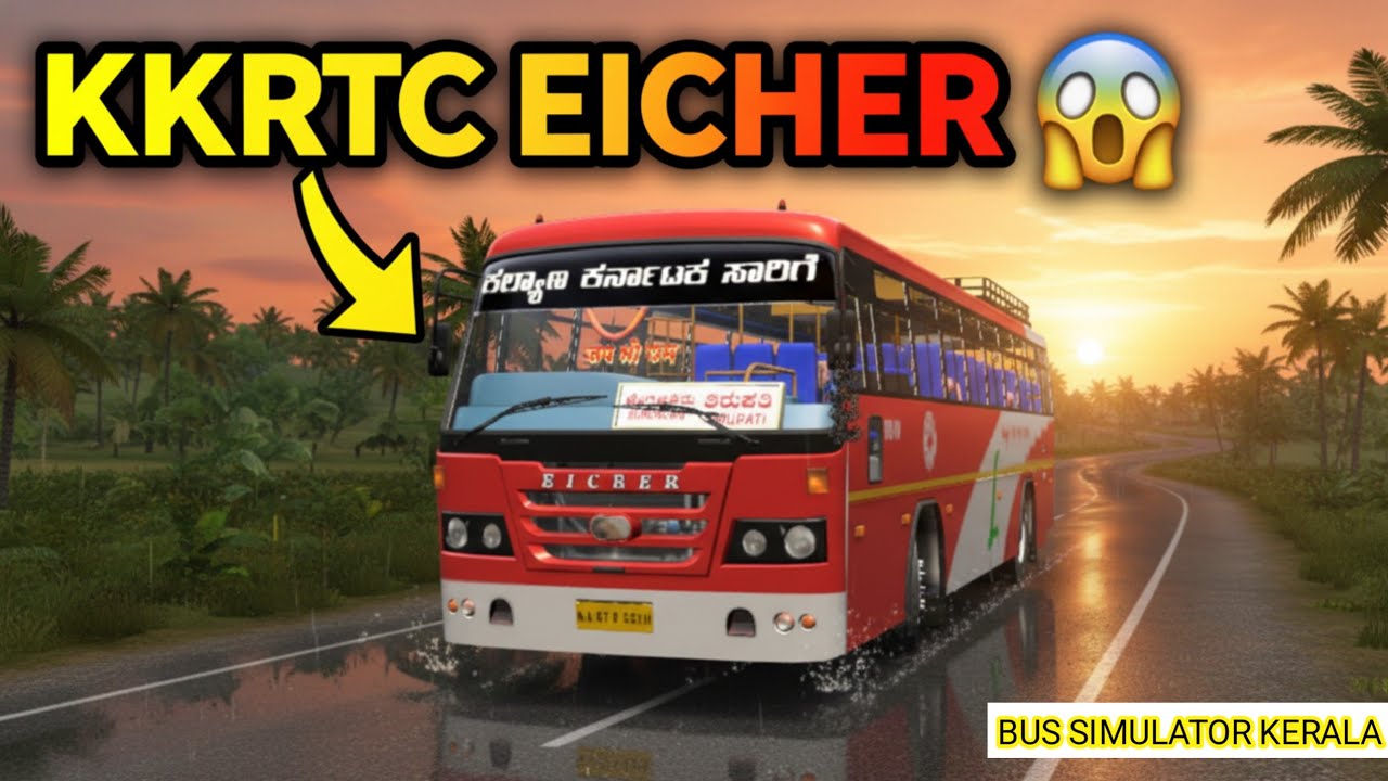 🚍 KKRTC Eicher Bus Livery 😱 | Bus Simulator Kerala | Ultra Realistic Karnataka Mod 😍 |