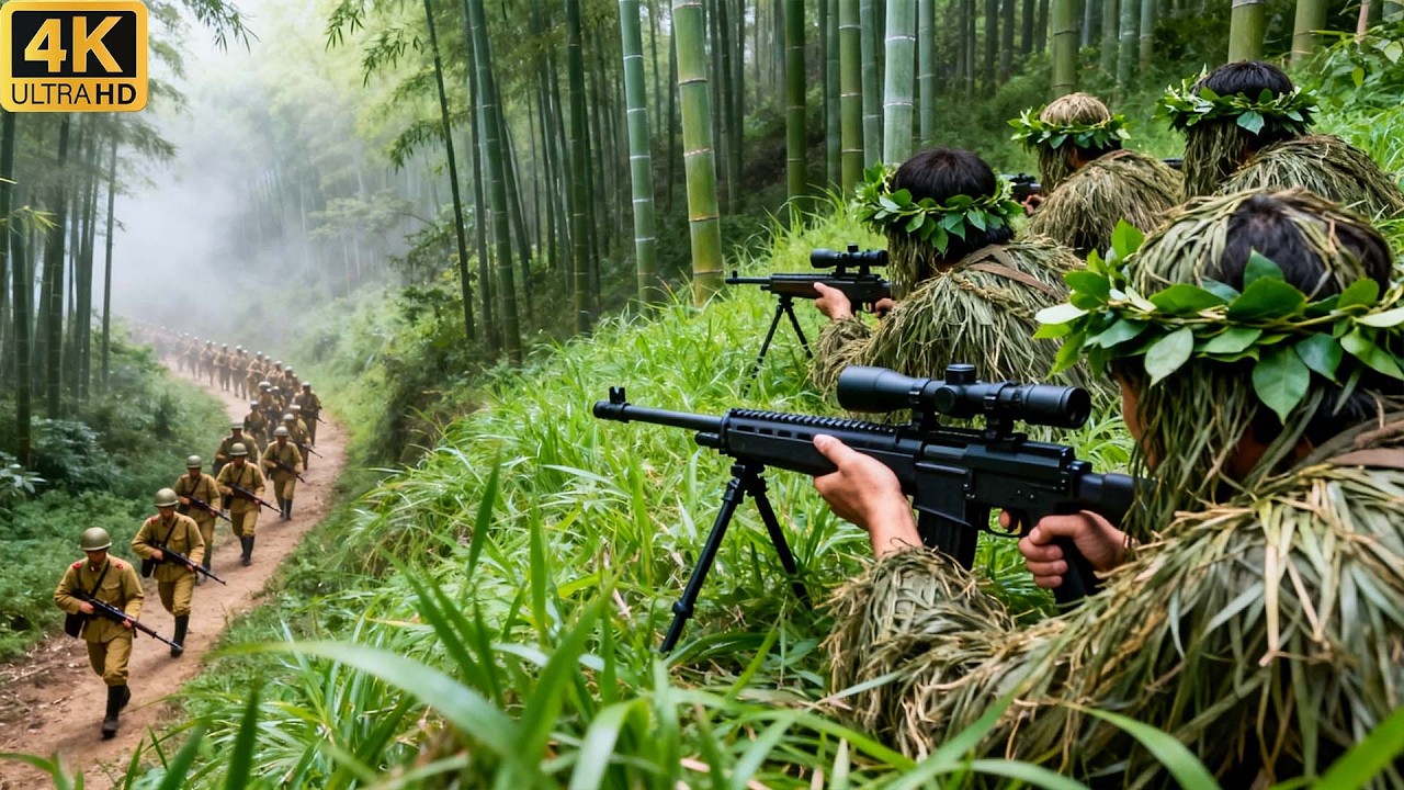 [必看爆燃抗日電影]日軍大隊準備偷襲八路軍，殊不知八路戰士早已搶先設伏，一舉殲滅3000日軍！#戰爭 #kungfu  #特種兵 ##抗日#戰爭 #特種兵 #中國電視劇#女特务#功夫大师#枪战