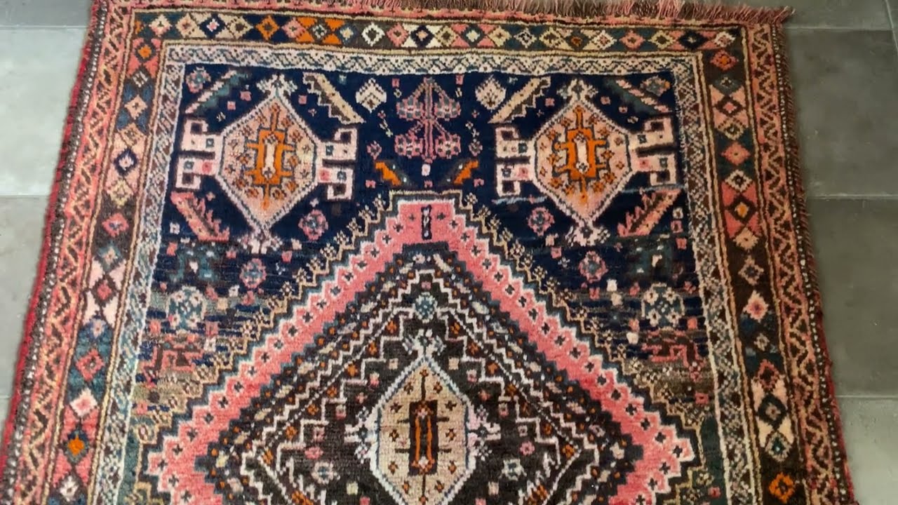 195 -Vintage Shiraz rug | 手織りのヴィンテージラグ専門店 | Bahr