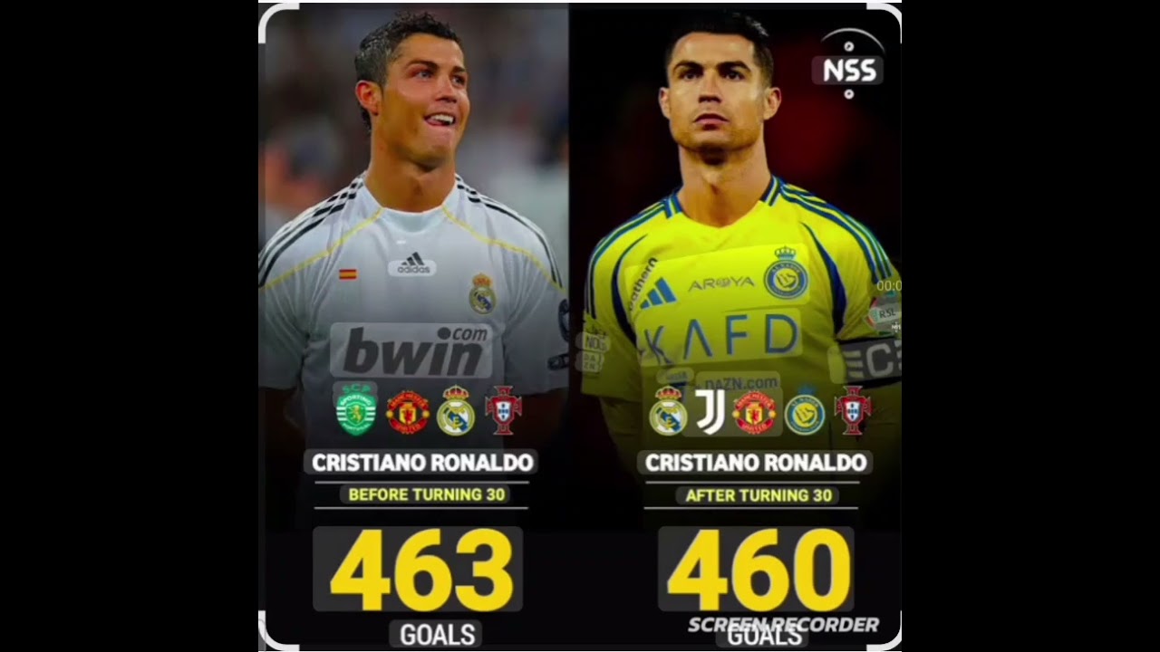 Ronaldo before 30 vs after 30