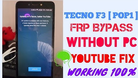 Tecno F3 Frp Bypass [ TECNO POP1 Google Account Bypass ] Without Pc ☆ Method3