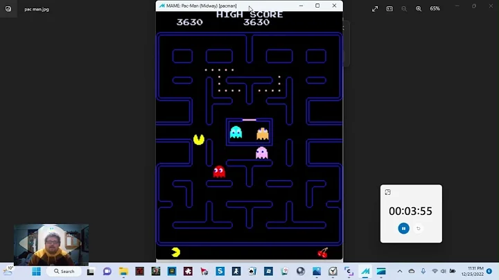 Pac Man 5 minute 1 quarter first attempt