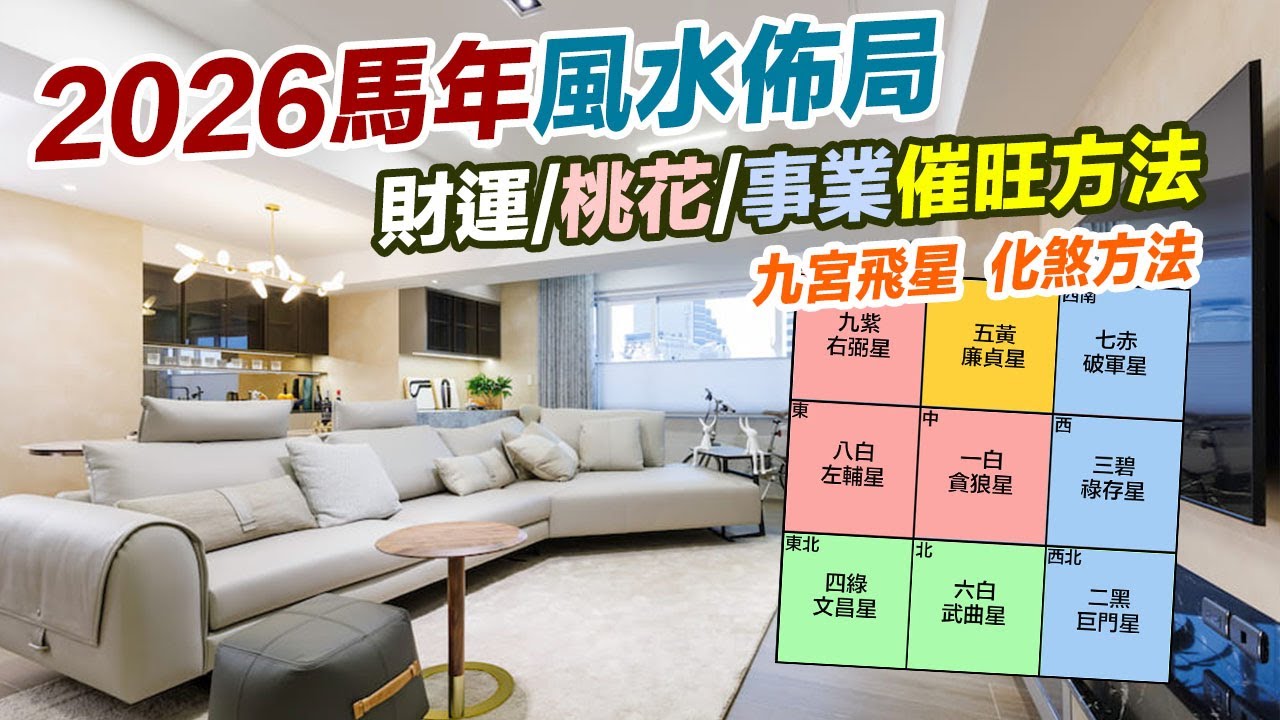2026家居風水｜馬年風水佈局 催旺財位 桃花 健康 附化解方法 九宮飛星 室內設計 九運 家居風水 2026十二生肖 馬年運勢 十二生肖犯太歲【囍趣睇相王EP160】(附繁簡字幕)