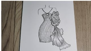 Cách Vẽ Áo Đầm đơn giản bằng bút chì #4 - How To Draw a dress with ...