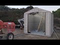 Duramax 8x8 shed review and assembly with concrete slab.