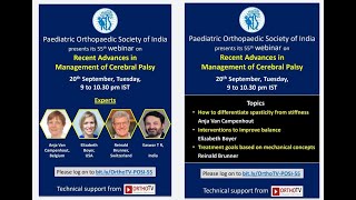 POSI presents its 55th webinar : Recent Advances in Management of Cerebral Palsy