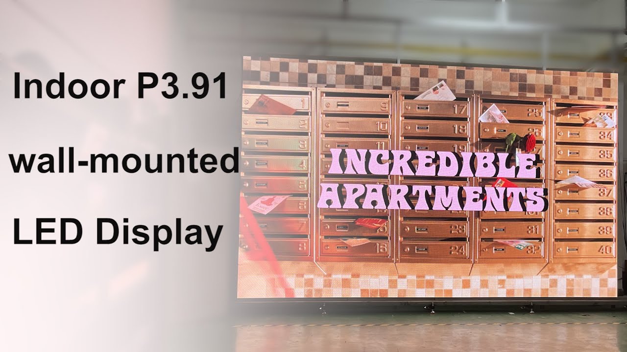 Custom size Indoor high refresh rate P3.91 wallmounted LED Display 