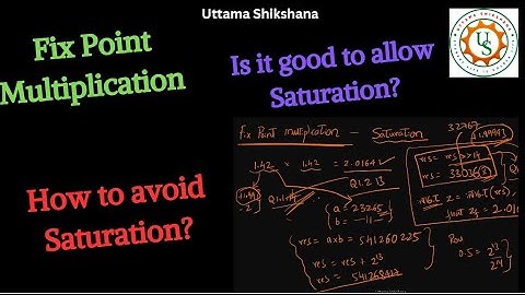 [Series 75] Fix Point Multiplication | Saturation-How to avoid it? | Is it good to allow saturation?