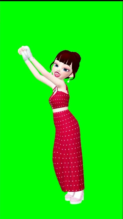 Animation green screen girl dance video ||#shorts
