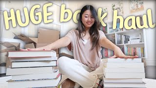 HUGE BOOK HAUL 📚 | trying book outlet + surprise book mail | romance, fantasy, thrillers, classics