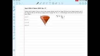 Pembahasan OSN-K Matematika SD 2023 No. 17 | Perbandingan Volume Kerucut