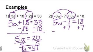 8-4 Solving Multi-Step Equations