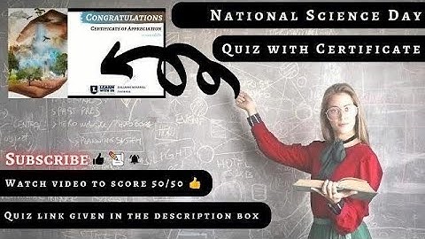 National Science Day Special Quiz 🎓 | Score 50/50 & Win Certificate #learnwithus @learnwithus13
