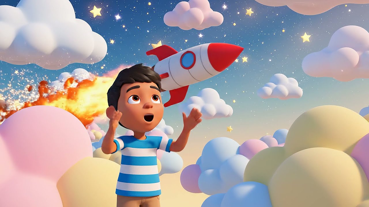 Two Little Toy Rockets Whoosh Whoosh Whoosh | Nursery Rhymes for Kids & Baby Songs